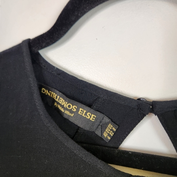 Something Else Cosmic Panel Dress Yellow Black New NWT Size 0 Mod Rockabilly - Picture 3 of 10